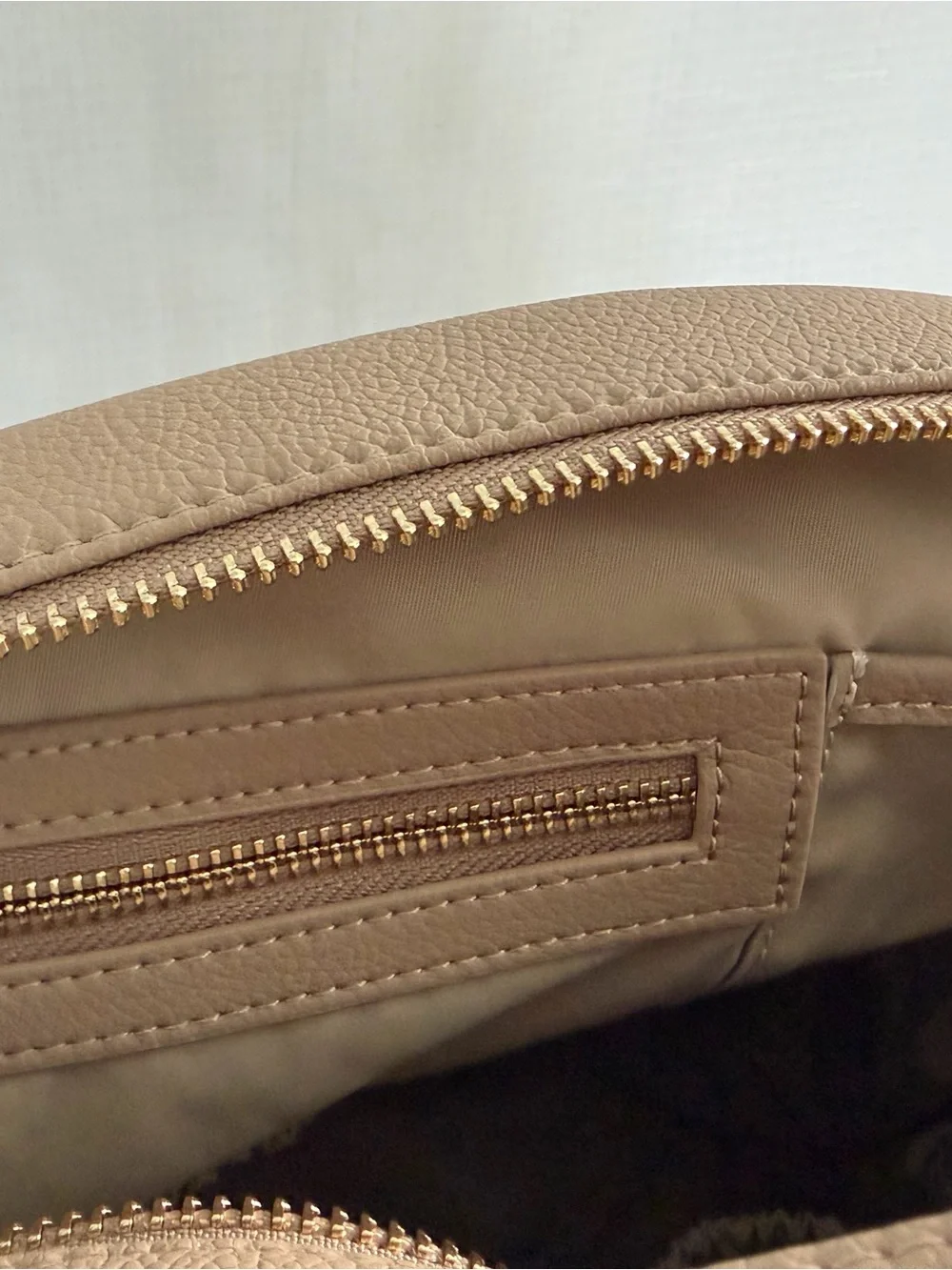 Mina Bae Tan Vegan  Tote with Floral Strap Read description
